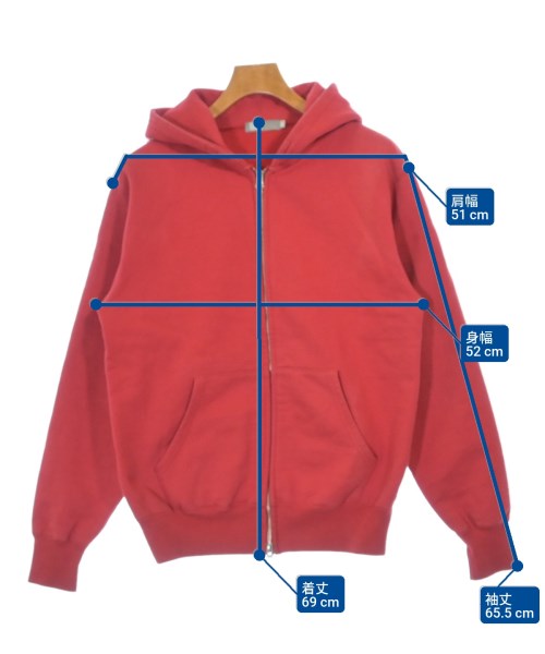 HEC-TIC（ヘクティク）パーカー 赤 サイズ:M メンズ/2200641223204