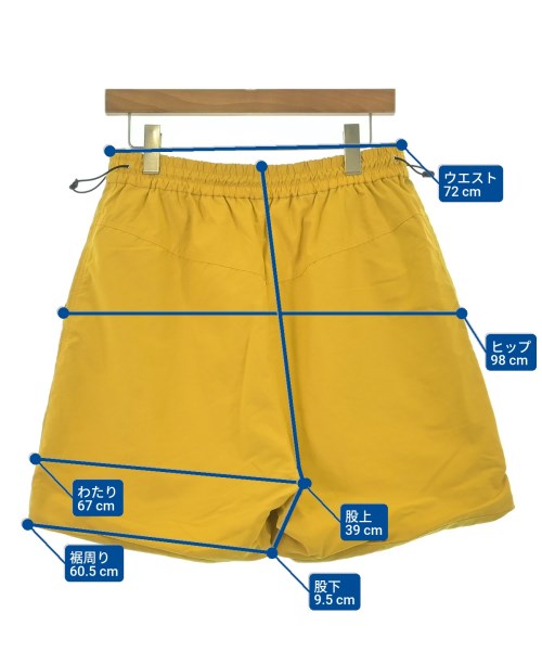 SANDINISTA（サンディニスタ）ショートパンツ 黄 サイズ:M メンズ/2200669482201