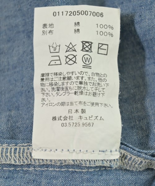 visvim（ヴィズヴィム）カジュアルシャツ 青 サイズ:3(L位) メンズ/2200636338050