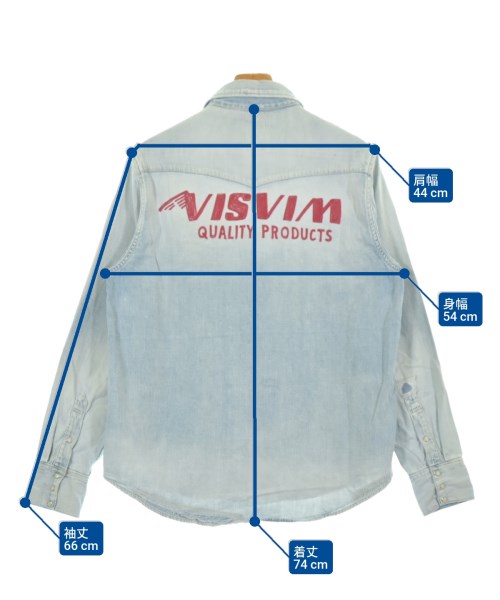 visvim（ヴィズヴィム）カジュアルシャツ 青 サイズ:1(S位) メンズ/2200606693066