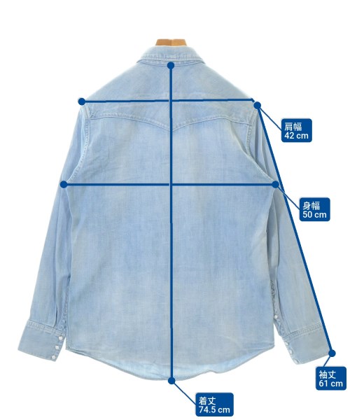 visvim（ヴィズヴィム）カジュアルシャツ 青 サイズ:1(S位) メンズ/2200678072042