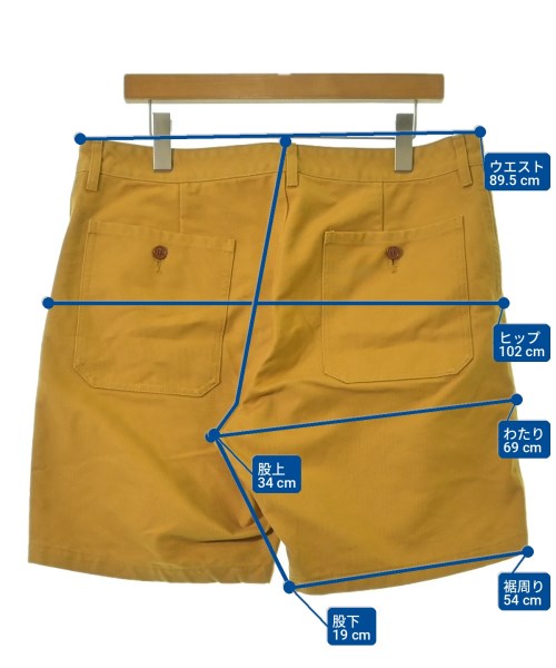 visvim（ヴィズヴィム）ショートパンツ 黄 サイズ:3(L位) メンズ/2200711148093