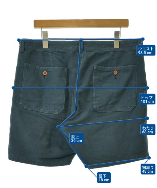 visvim（ヴィズヴィム）ショートパンツ 緑 サイズ:3(L位) メンズ/2200711148116