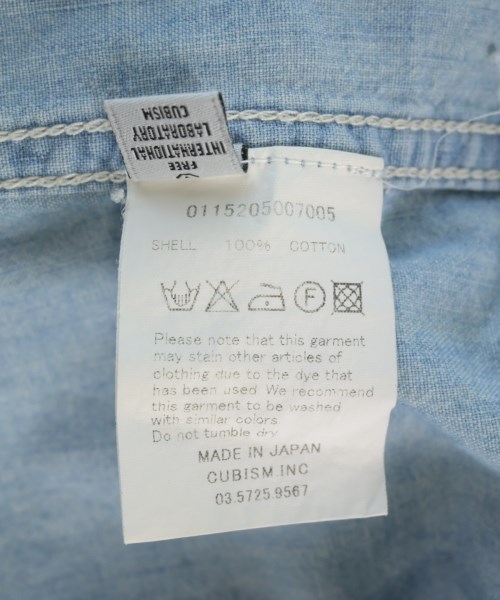 visvim（ヴィズヴィム）カジュアルシャツ 青 サイズ:1(S位 メンズ/2200732461041