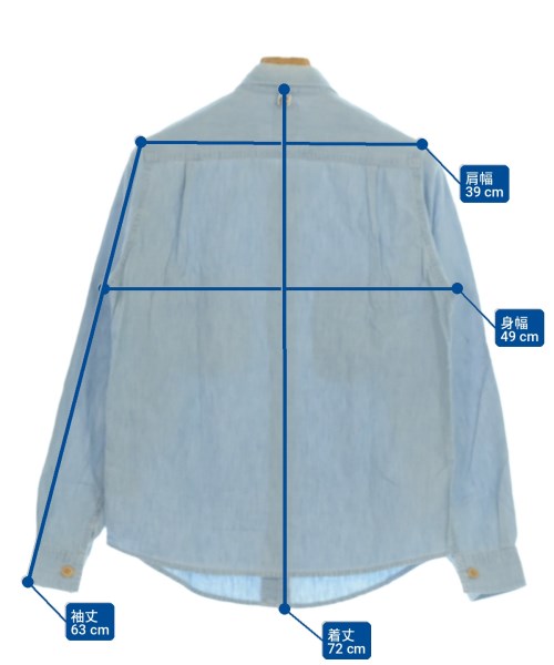 visvim（ヴィズヴィム）カジュアルシャツ 青 サイズ:1(S位 メンズ/2200732461041