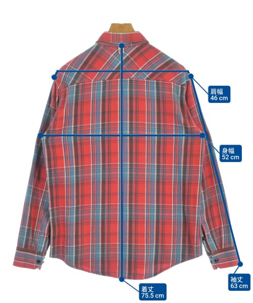 visvim（ヴィズヴィム）カジュアルシャツ 赤 サイズ:M メンズ/2200683429022