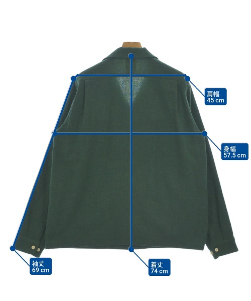 visvim（ヴィズヴィム）カジュアルシャツ 緑 サイズ:4(XL位) メンズ/2200691884059