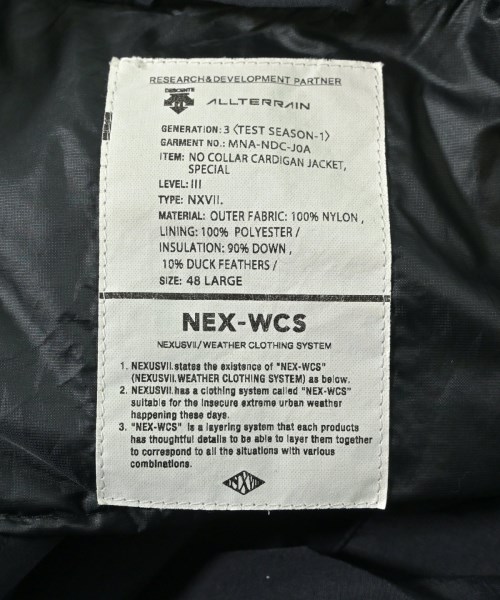 NEXUS 7（ネクサスセブン）ダウンコート 黒 サイズ:L メンズ/2200647741023
