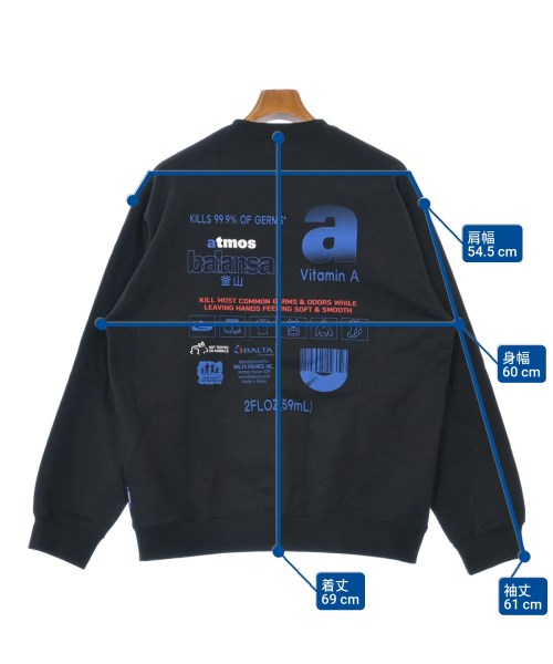 ATMOS（アトモス）スウェット 黒 サイズ:L メンズ/2200645104103