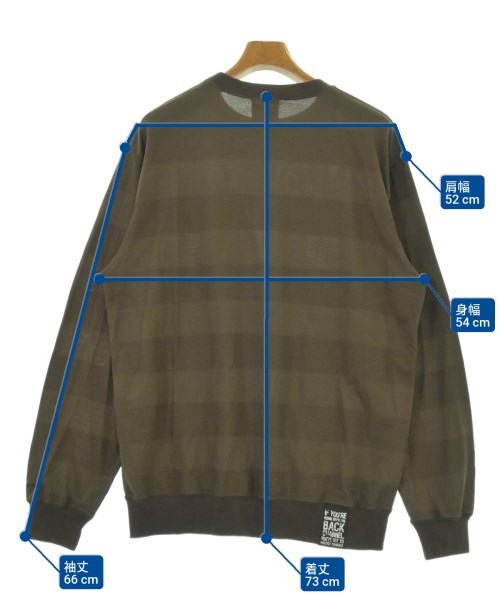 BACK CHANNEL（バック　チャンネル）Tシャツ・カットソー 茶 サイズ:XL メンズ/2200694738045