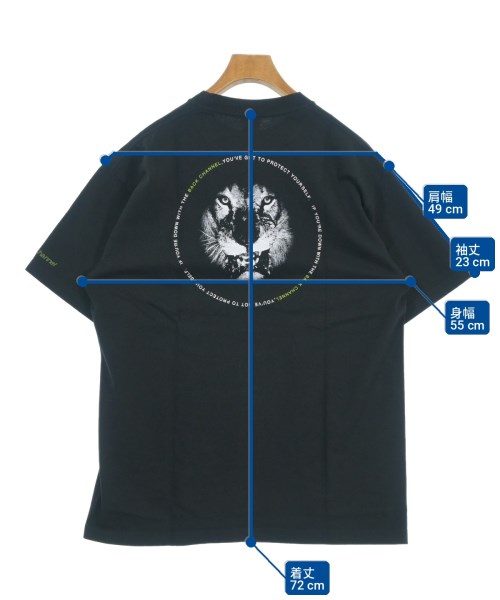 BACK CHANNEL（バック　チャンネル）Tシャツ・カットソー 黒 サイズ:L メンズ/2200699896474