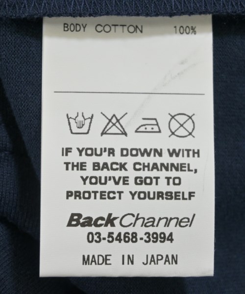 BACK CHANNEL（バック　チャンネル）Tシャツ・カットソー 紺 サイズ:M メンズ/2200699896481