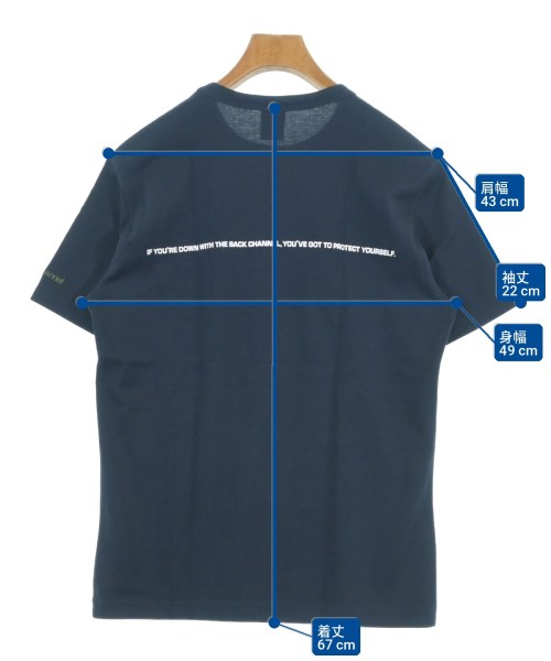 BACK CHANNEL（バック　チャンネル）Tシャツ・カットソー 紺 サイズ:M メンズ/2200699896481