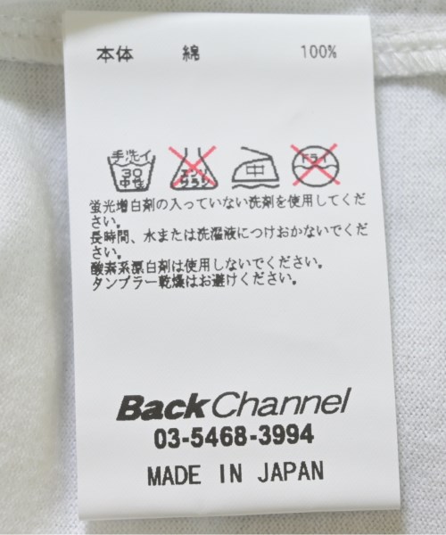 BACK CHANNEL（バック　チャンネル）Tシャツ・カットソー 白 サイズ:M メンズ/2200699896504