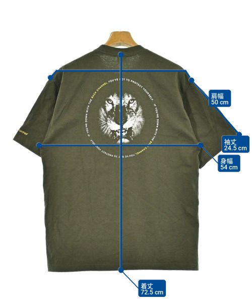 BACK CHANNEL（バック　チャンネル）Tシャツ・カットソー カーキ サイズ:L メンズ/2200702690020