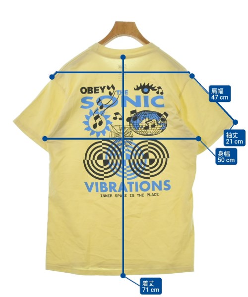 OBEY（オベイ）Tシャツ・カットソー 黄 サイズ:M メンズ/2200609022078