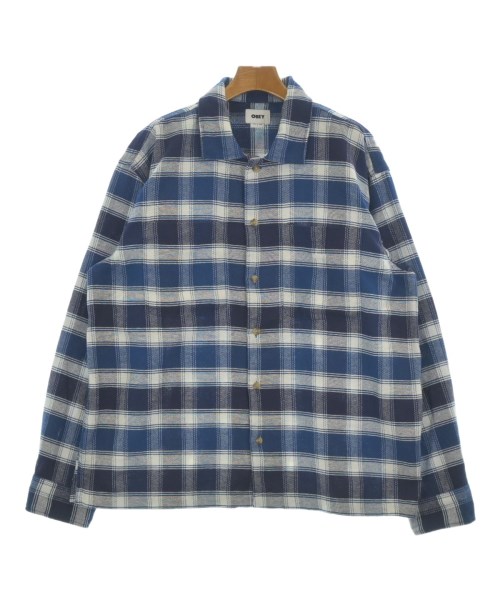 OBEY(オベイ)カジュアルシャツ 青 サイズ:L/2200677159034