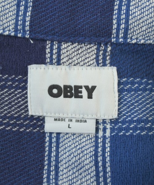 OBEY（オベイ）カジュアルシャツ 青 サイズ:L メンズ/2200677159034