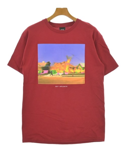 OBEY(オベイ)Tシャツ・カットソー 赤 サイズ:M/2200672627033