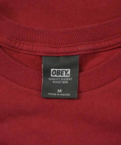 OBEY（オベイ）Tシャツ・カットソー 赤 サイズ:M メンズ/2200672627033