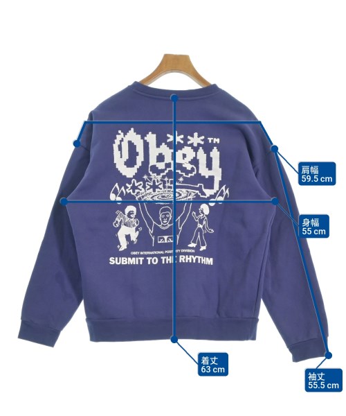 OBEY（オベイ）スウェット 紫 サイズ:S メンズ/2200685181065