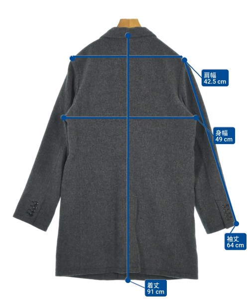 Deluxe（デラックス）チェスターコート グレー サイズ:L メンズ/2200620963114