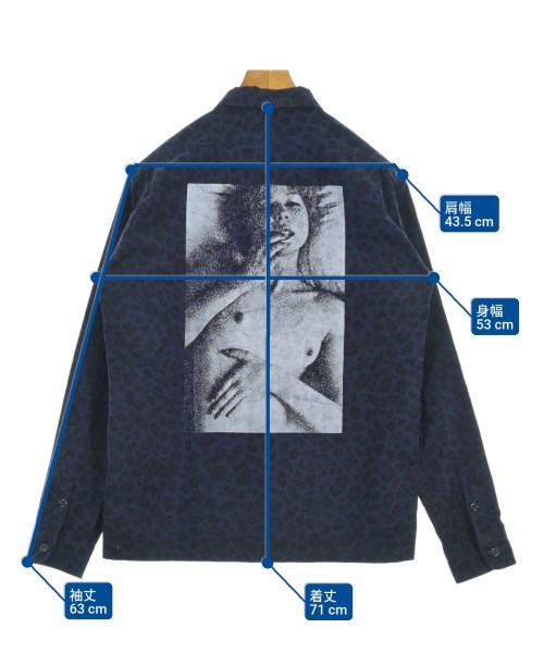 Deluxe（デラックス）カジュアルシャツ 紺 サイズ:L メンズ/2200620963411