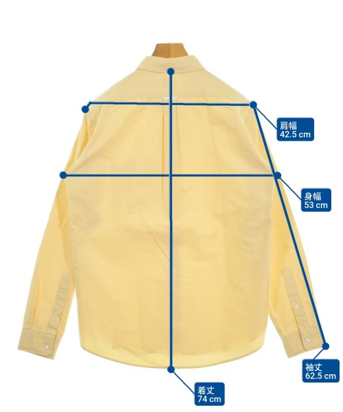Deluxe（デラックス）カジュアルシャツ 黄 サイズ:L メンズ/2200620963473