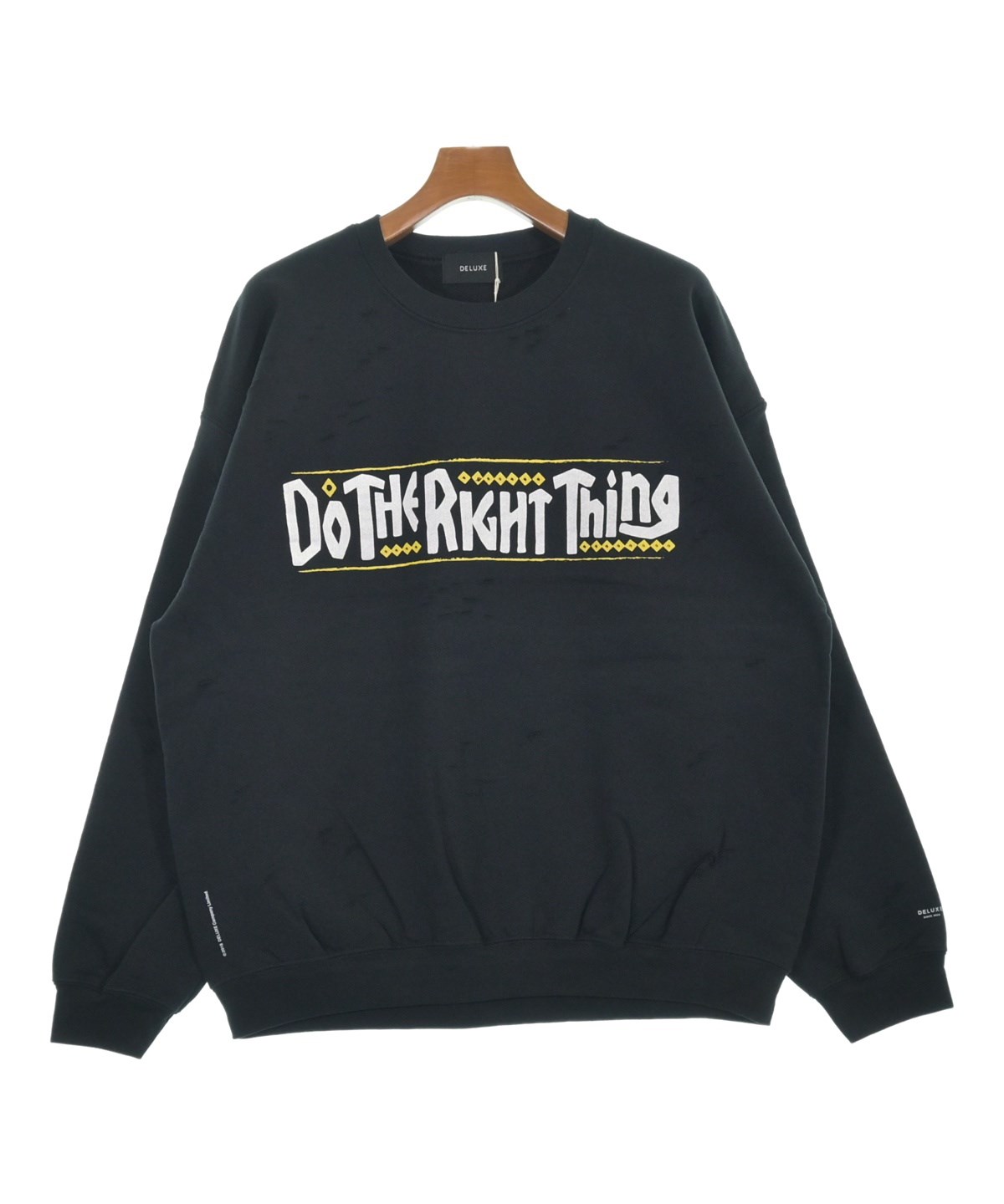 E.YAZAWA ブラック　トレーナー Lサイズ希少品切れ品 Deluxe（デラックス）スウェット 黒 サイズ:L メンズ/2200631858034