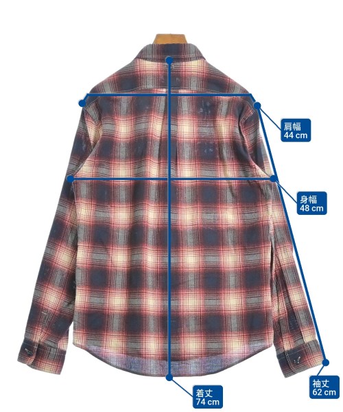 Deluxe（デラックス）カジュアルシャツ 赤 サイズ:M メンズ/2200619072049