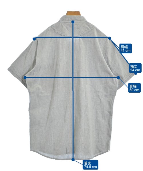 Deluxe（デラックス）カジュアルシャツ グレー サイズ:L メンズ/2200619072117