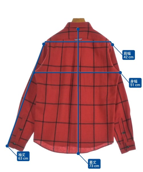 Deluxe（デラックス）カジュアルシャツ 赤 サイズ:M メンズ/2200646641133