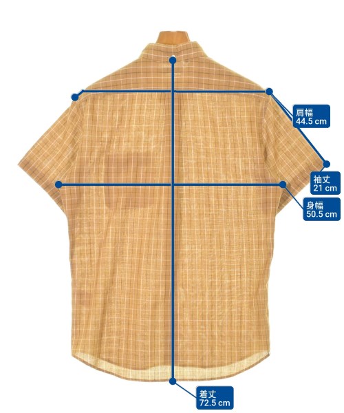 Deluxe（デラックス）カジュアルシャツ 茶 サイズ:L メンズ/2200646641195