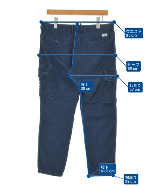 Deluxe（デラックス）カーゴパンツ 紺 サイズ:3(L位) メンズ/2200646641287