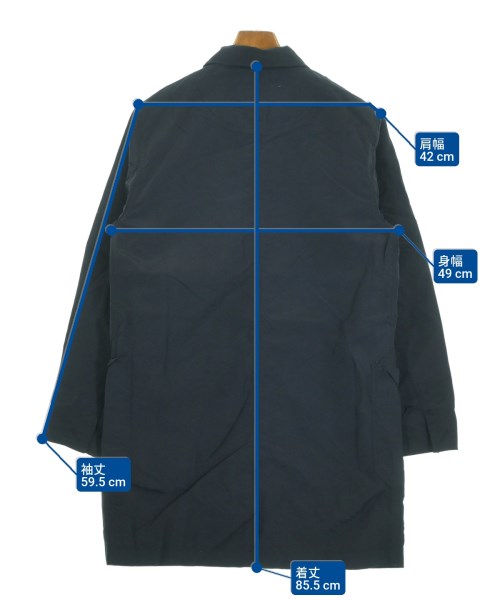 PROJECT SR'ES（プロジェクトエスアールエス）ステンカラーコート 紺 サイズ:M メンズ/2200660188010
