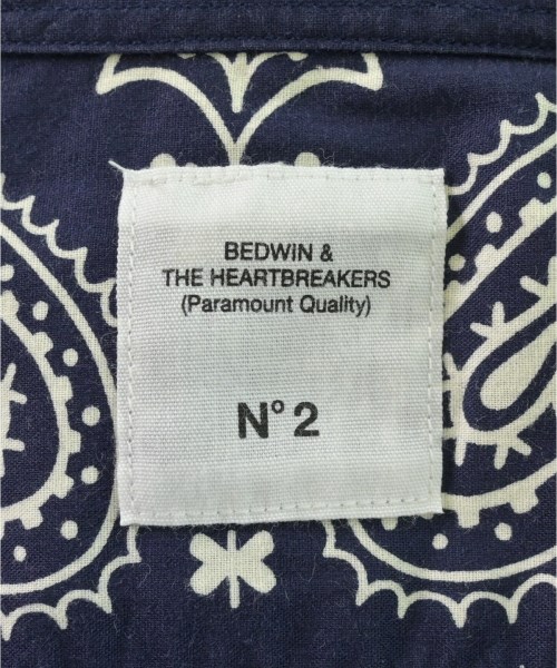 BEDWIN &THE HEARTBREAKERS（ベドウィンアンドザハートブレイカーズ）カジュアルシャツ 紺 サイズ:02(M位) メンズ/2200640650131