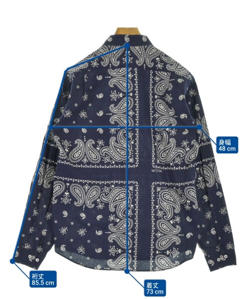 BEDWIN &THE HEARTBREAKERS（ベドウィンアンドザハートブレイカーズ）カジュアルシャツ 紺 サイズ:02(M位) メンズ/2200640650131