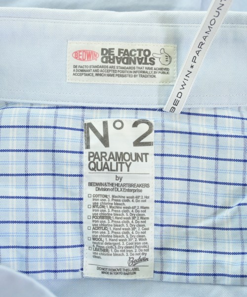 BEDWIN &THE HEARTBREAKERS（ベドウィンアンドザハートブレイカーズ）カジュアルシャツ 青 サイズ:2(M位) メンズ/2200627521430