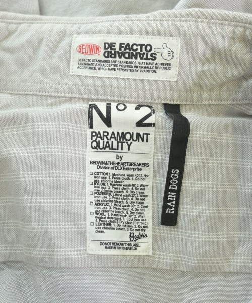 BEDWIN &THE HEARTBREAKERS（ベドウィンアンドザハートブレイカーズ）カジュアルシャツ グレー サイズ:2(M位) メンズ/2200627521454