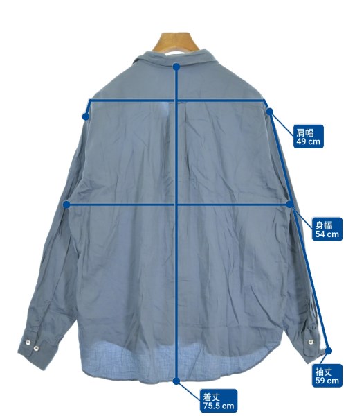 BEDWIN &THE HEARTBREAKERS（ベドウィンアンドザハートブレイカーズ）カジュアルシャツ 青 サイズ:3(L位) メンズ/2200631304173