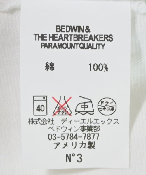 BEDWIN &THE HEARTBREAKERS（ベドウィンアンドザハートブレイカーズ）Tシャツ・カットソー 白 サイズ:3(L位) メンズ/2200678864067