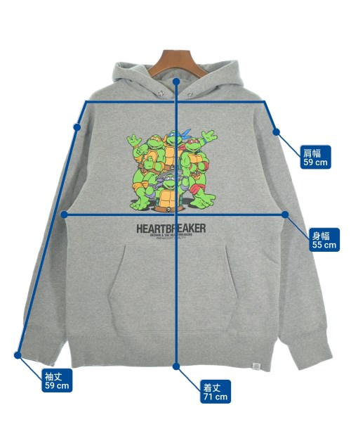 BEDWIN &THE HEARTBREAKERS（ベドウィンアンドザハートブレイカーズ）パーカー グレー サイズ:3(L位) メンズ/2200653686189