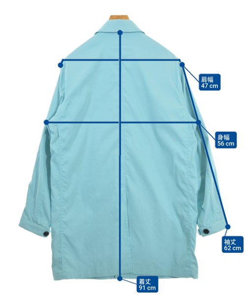 BEDWIN &THE HEARTBREAKERS（ベドウィンアンドザハートブレイカーズ）ステンカラーコート 青 サイズ:3(L位) メンズ/2200665956065