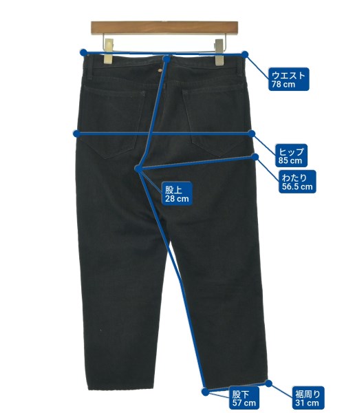 BEDWIN &THE HEARTBREAKERS（ベドウィンアンドザハートブレイカーズ）クロップドパンツ 黒 サイズ:2(M位) メンズ/2200667606029