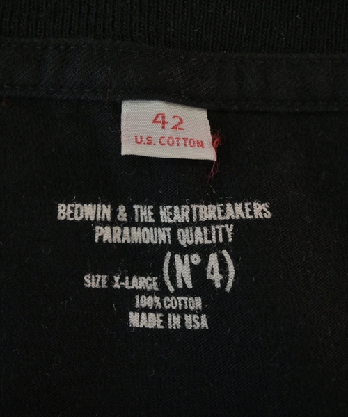 BEDWIN &THE HEARTBREAKERS（ベドウィンアンドザハートブレイカーズ）Tシャツ・カットソー 黒 サイズ:XL メンズ/2200668430166