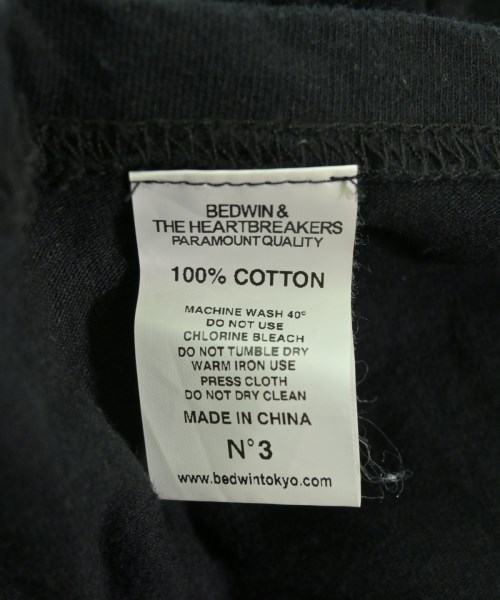 BEDWIN &THE HEARTBREAKERS（ベドウィンアンドザハートブレイカーズ）Tシャツ・カットソー 黒 サイズ:M メンズ/2200718892234