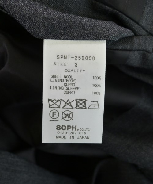 SOPHNET.（ソフネット）テーラードジャケット グレー サイズ:3(L位) メンズ/2200623840207