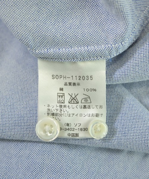 SOPHNET.（ソフネット）カジュアルシャツ 青 サイズ:M メンズ/2200558695064