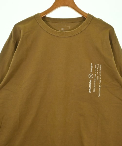 uniform experiment（ユニフォームエクスペリメント）Tシャツ・カットソー 茶 サイズ:4(XL位) メンズ/2200678240205