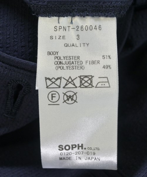 SOPHNET.（ソフネット）スラックス 紺 サイズ:3(L位) メンズ/2200700078103